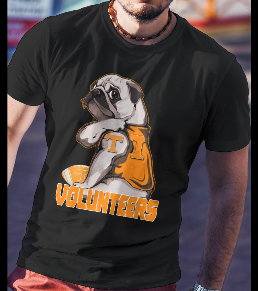 Pug T Volunteers Football T-Shirt