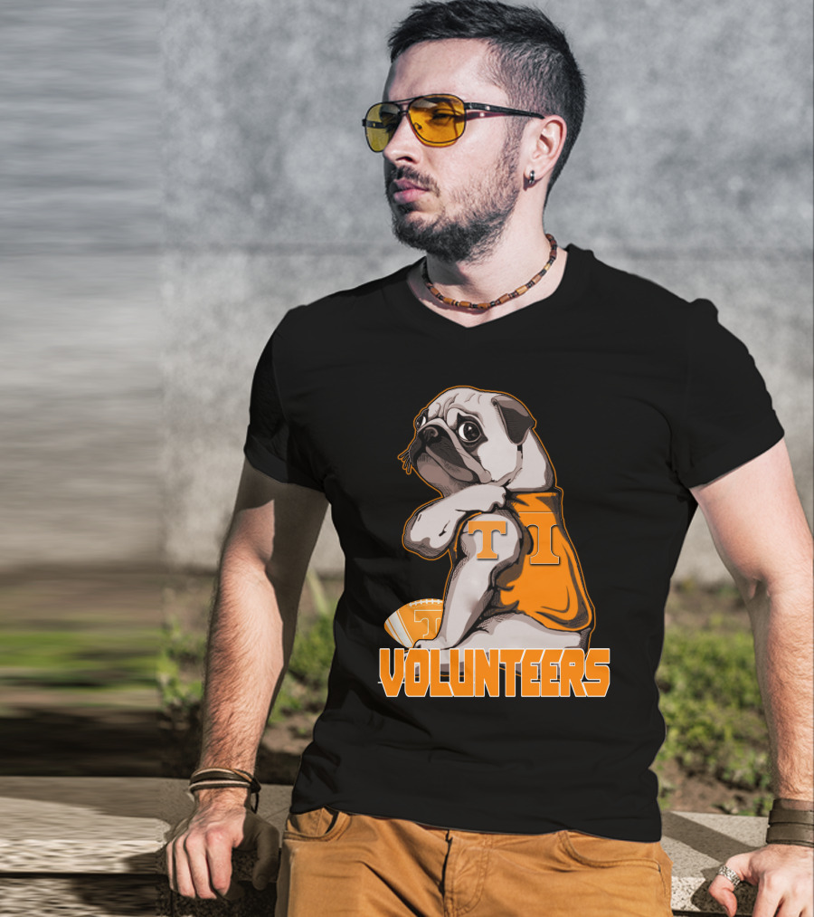 Pug T Volunteers Football T-Shirt