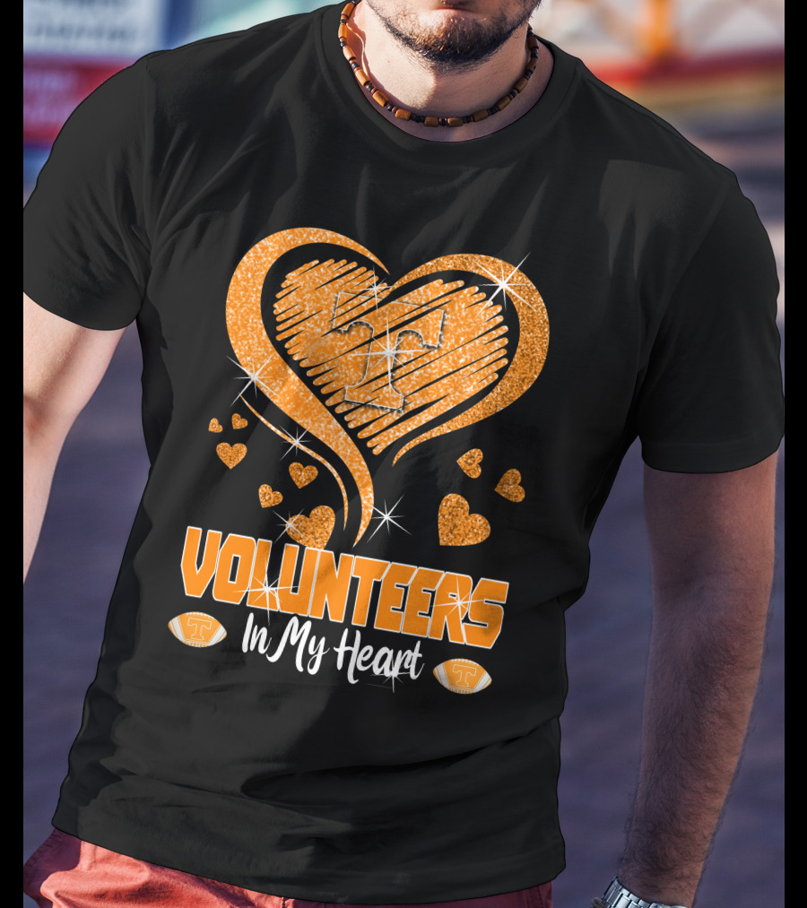 Tennessee Volunteers Orange Heart With T Logo In My Heart T-Shirt