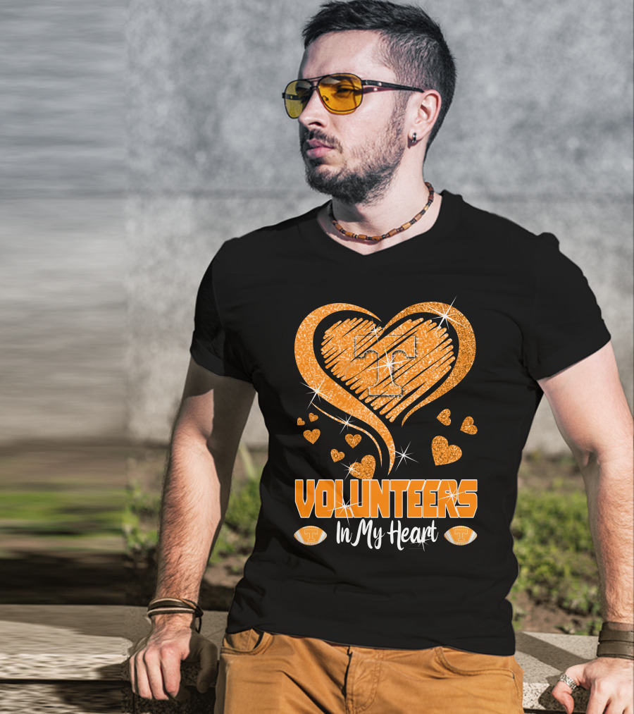Tennessee Volunteers Orange Heart With T Logo In My Heart T-Shirt