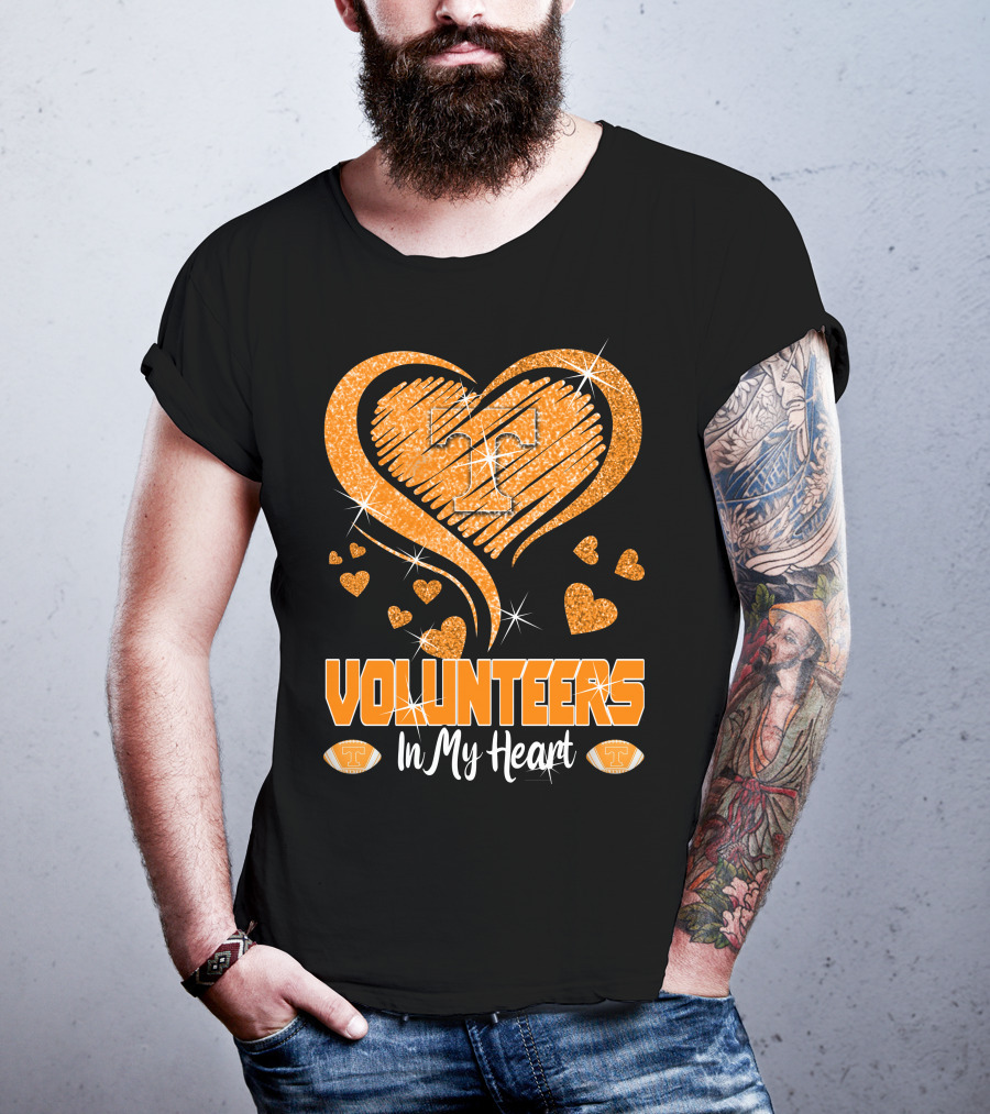 Tennessee Volunteers Orange Heart With T Logo In My Heart T-Shirt