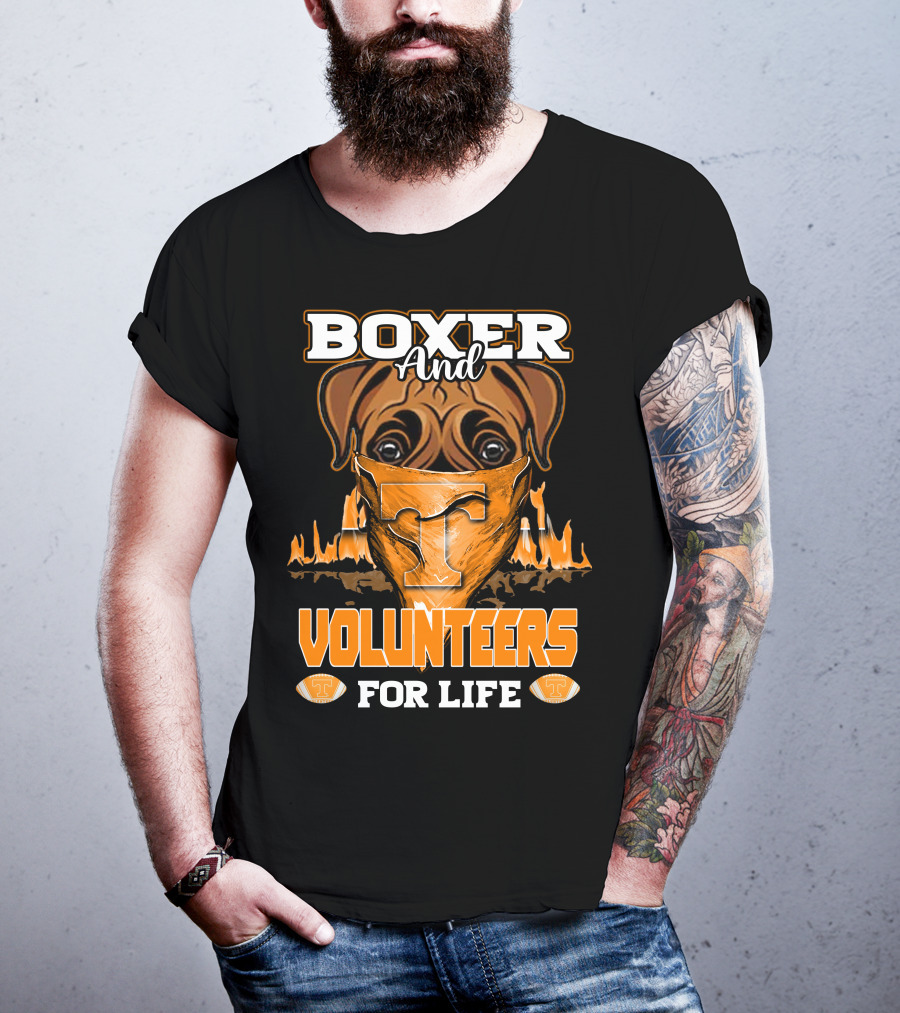 Boxer And Volunteers For Life Tennessee Volunteers T-Shirt