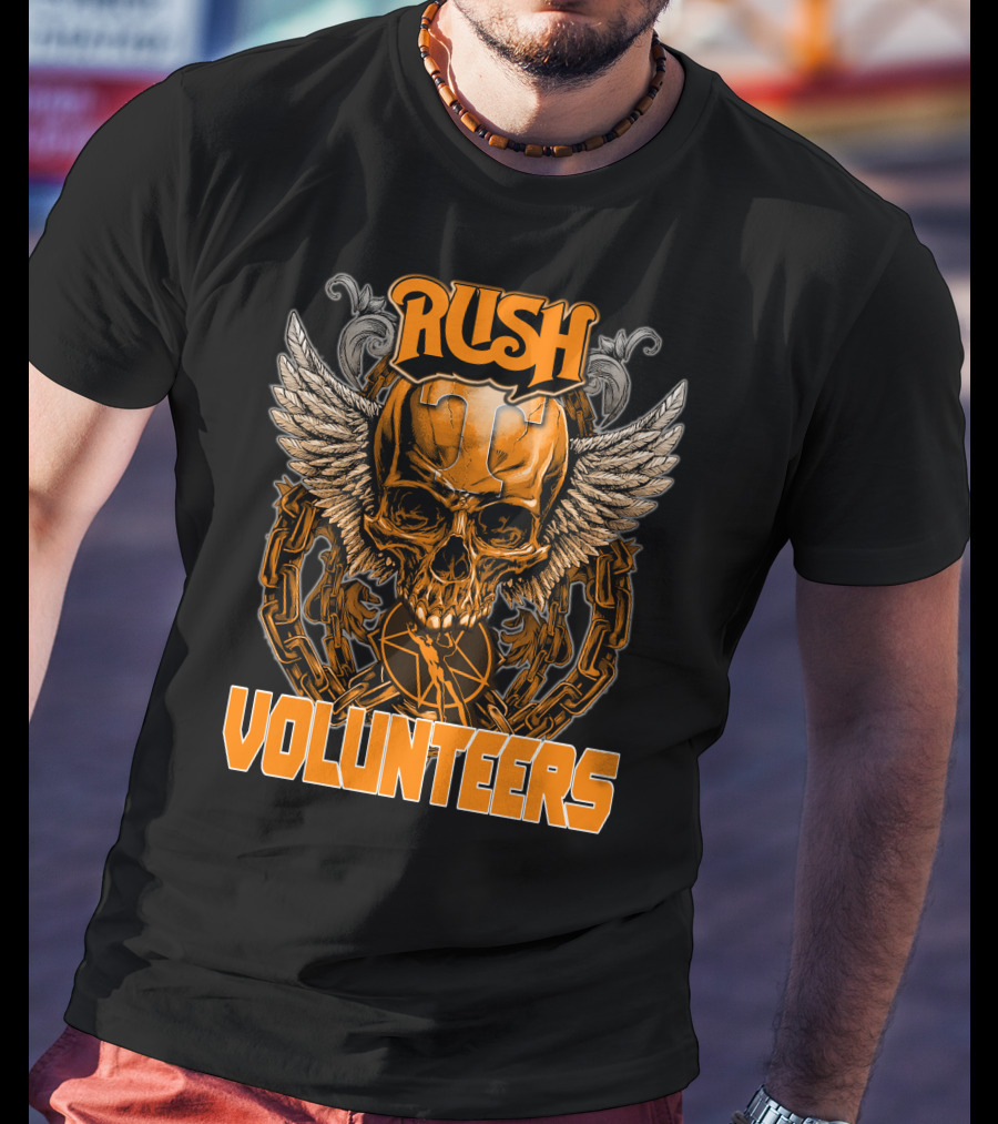 Rush Tennessee Volunteers Skull Wings T-Shirt