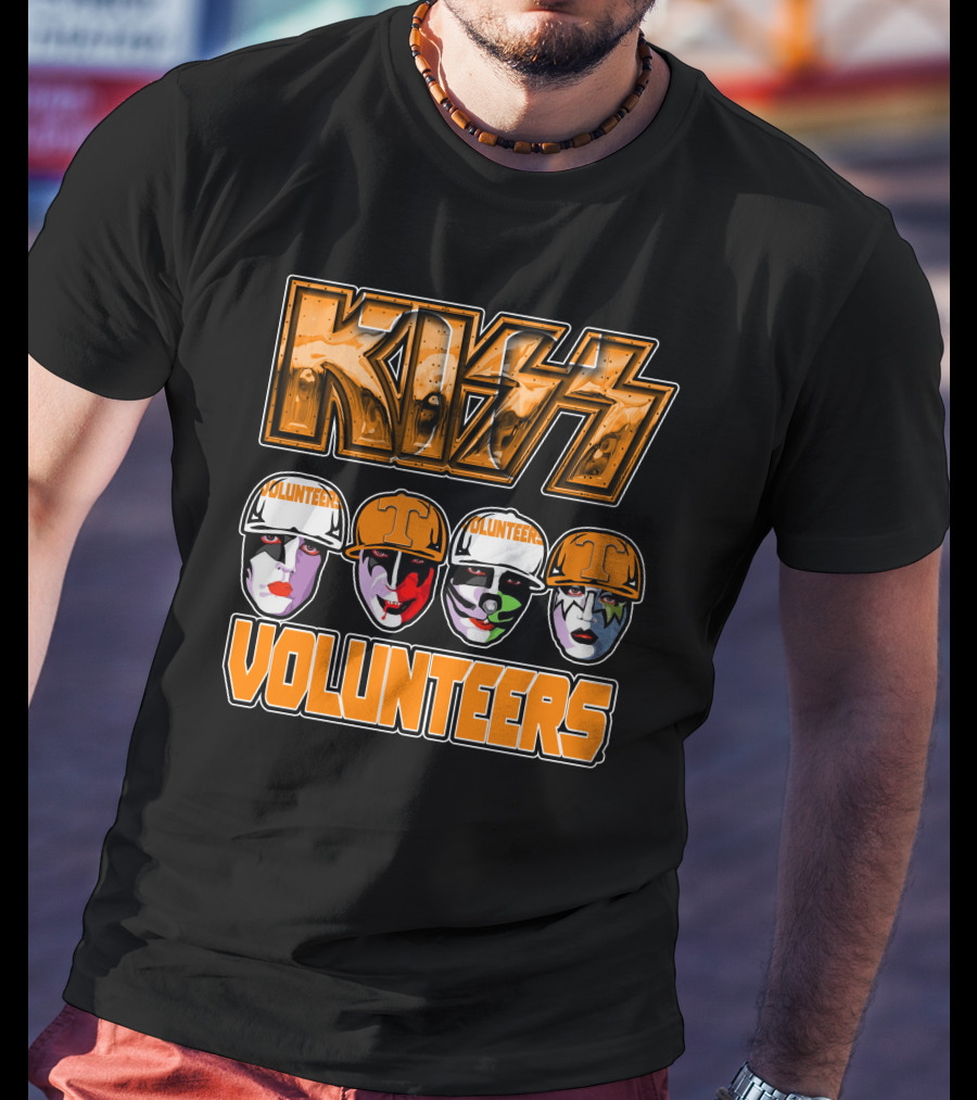 Kiss Tennessee Volunteers Football Face Paint Fans T-Shirt