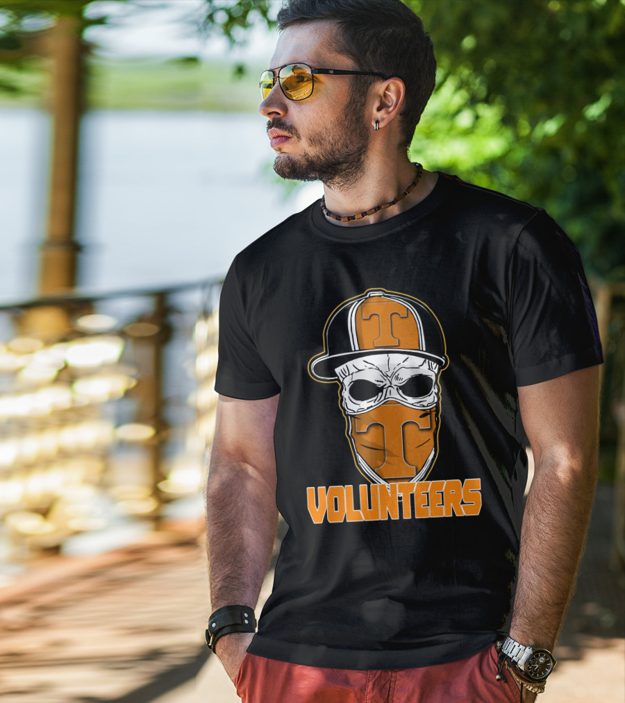 Skull With Hat Tennessee Volunteers Logo Bandana T-Shirt