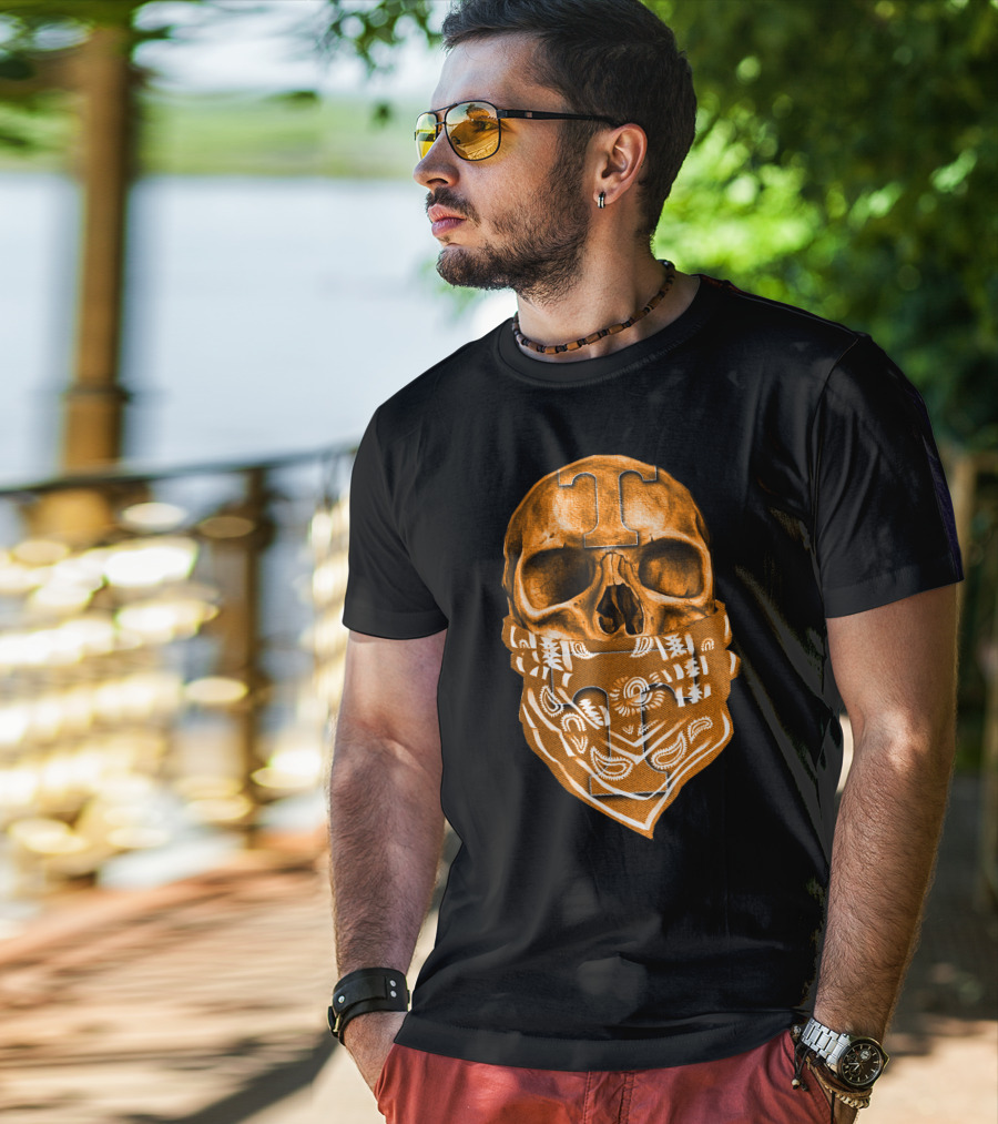 Tennessee Volunteers Skull Bandana T-Shirt