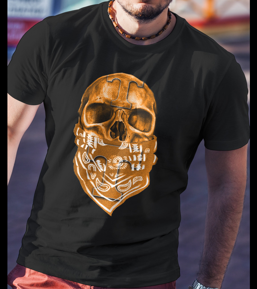 Tennessee Volunteers Skull Bandana T-Shirt