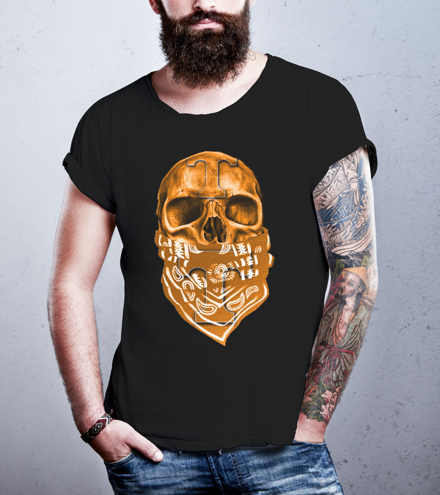 Tennessee Volunteers Skull Bandana T-Shirt