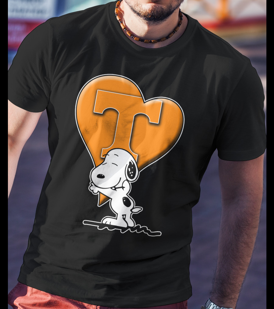 Snp V1 Tennessee Volunteers Snoopy Heart T-Shirt
