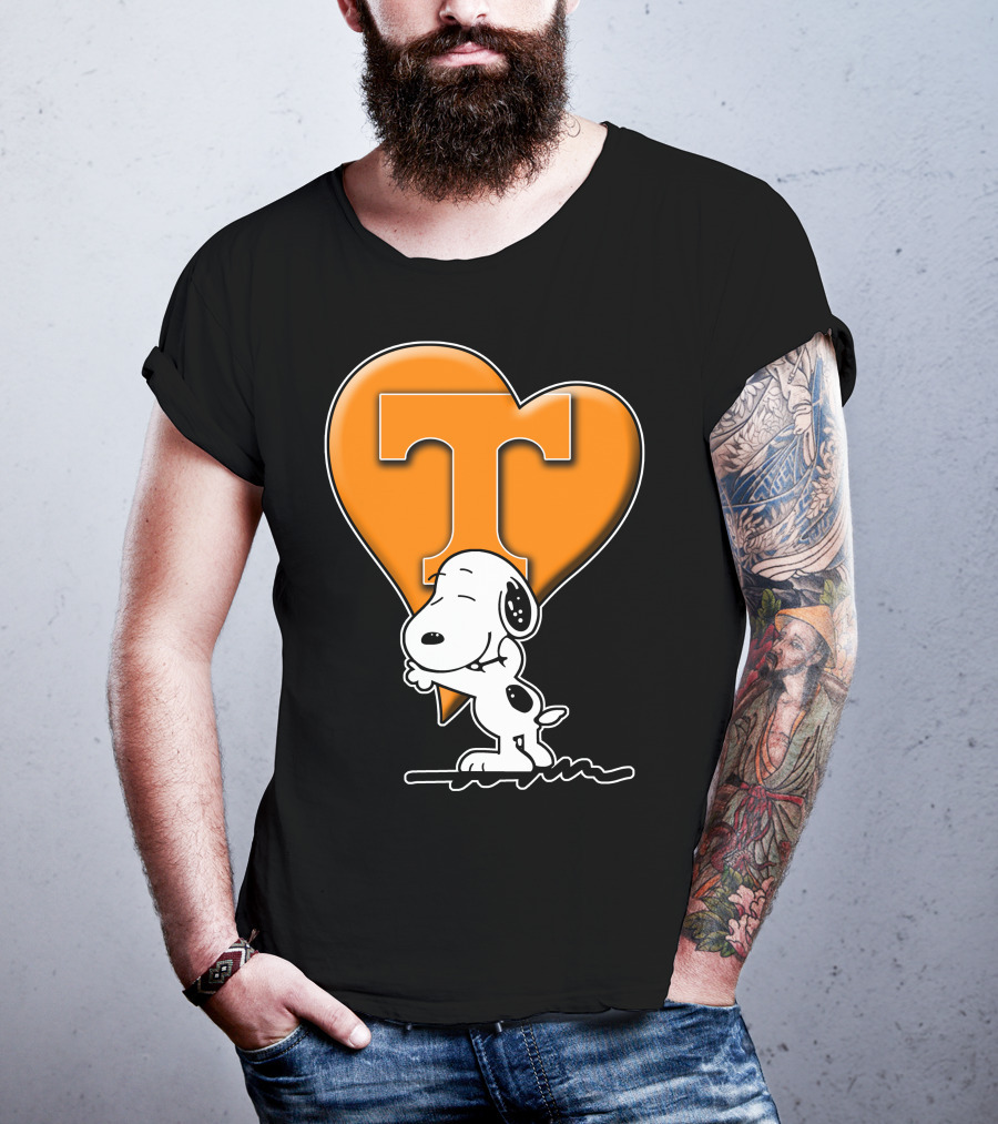 Snp V1 Tennessee Volunteers Snoopy Heart T-Shirt