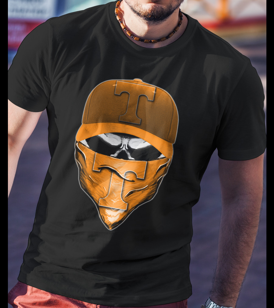Tennessee Volunteers Skull T Mask Cap T-Shirt
