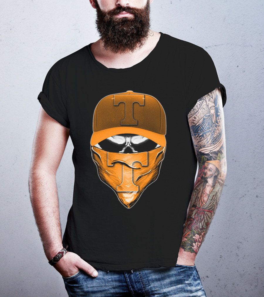 Tennessee Volunteers Skull T Mask Cap T-Shirt