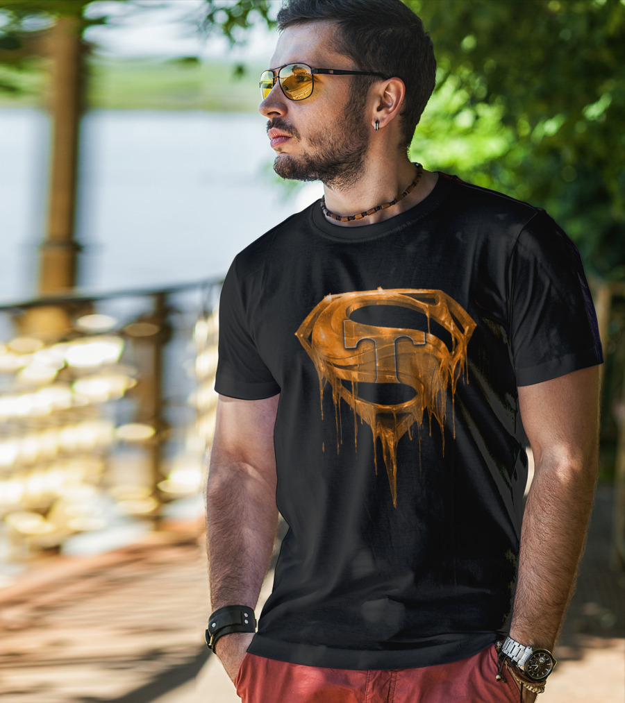 Superman Tennessee Volunteers Dripping Orange T-Shirt