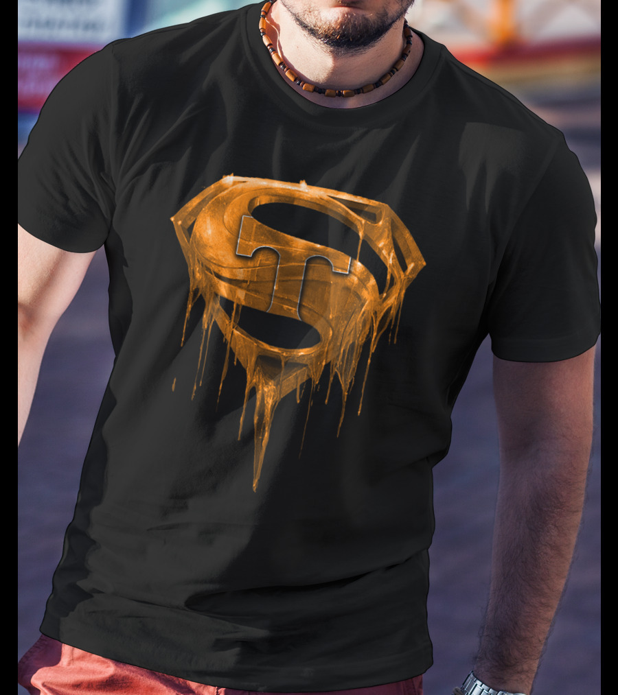 Superman Tennessee Volunteers Dripping Orange T-Shirt