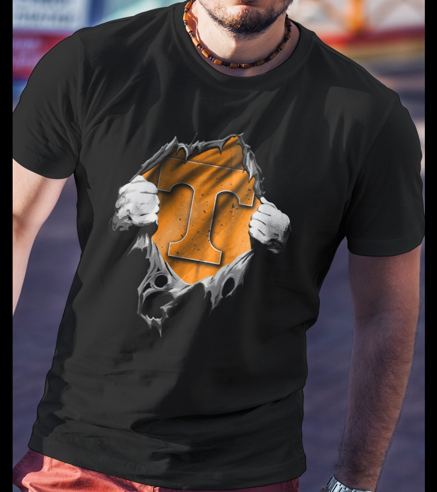 Torn Tennessee Volunteers Power T T-Shirt