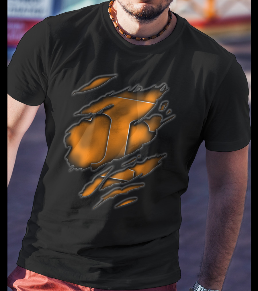 Torn Tennessee Volunteers Logo Claw Marks T-Shirt