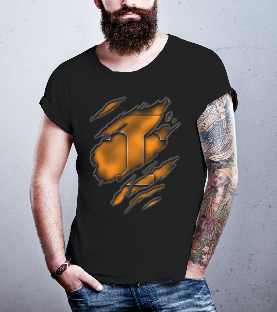 Torn Tennessee Volunteers Logo Claw Marks T-Shirt