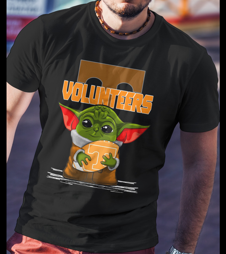 Volunteers Yoda Tennessee Fan Football T-Shirt