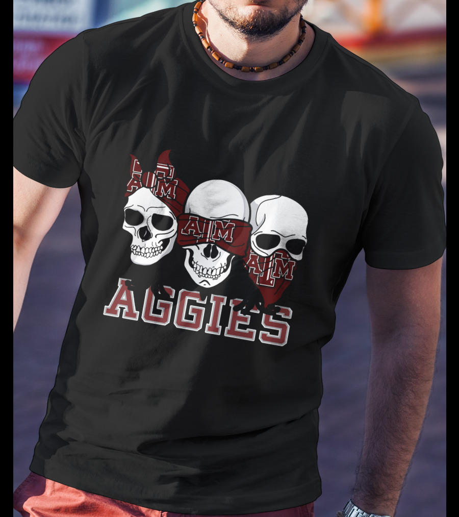 Texas A&M Aggies Skull Trio T-Shirt
