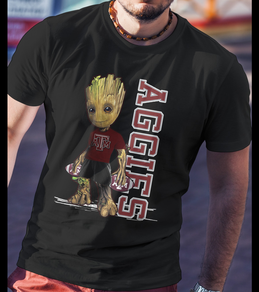 Groot Texas A&M Aggies Football Fan T-Shirt