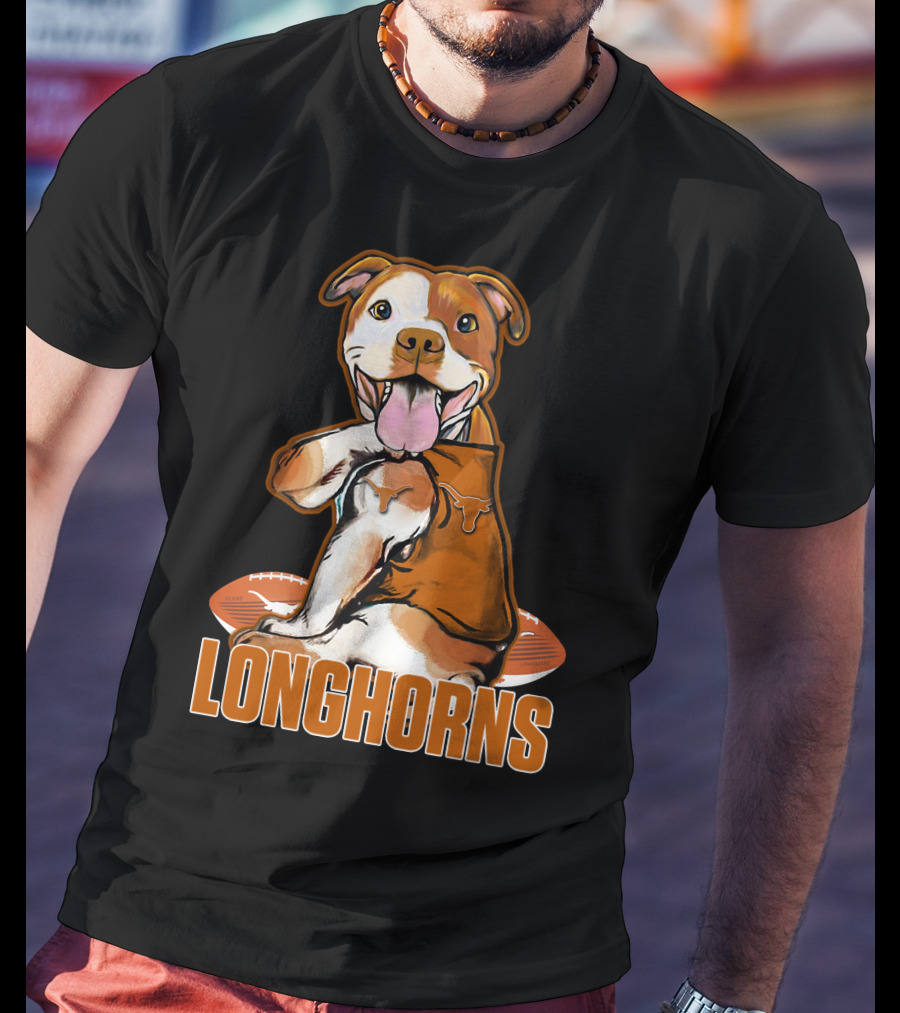 Longhorns Football Pitbull Texas Longhorns T-Shirt