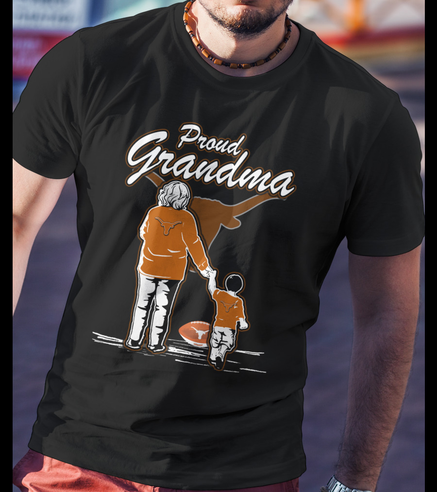 Proud Grandma Texas Longhorns Football Family T-Shirt