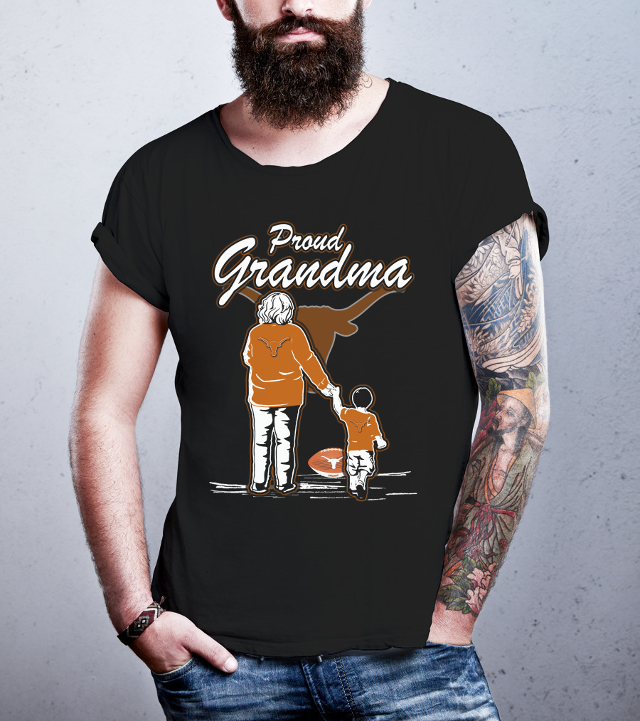 Proud Grandma Texas Longhorns Football Family T-Shirt