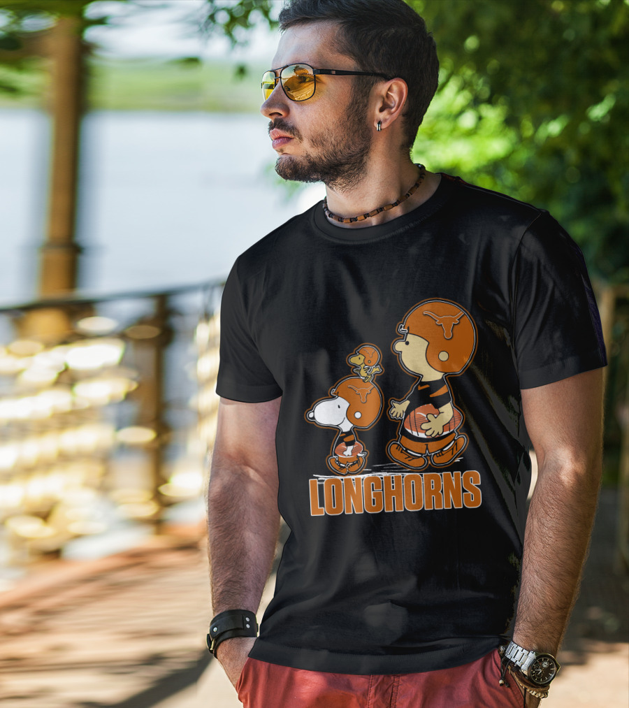 Texas Longhorns Snpfootball Peanuts Football Players T-Shirt