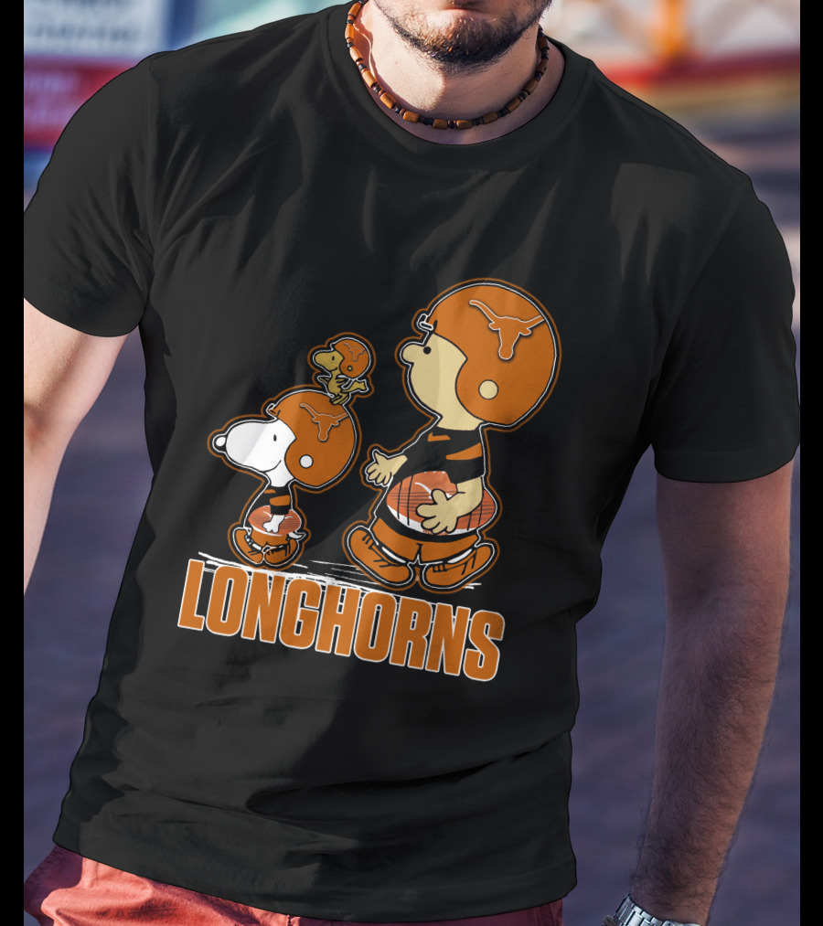 Texas Longhorns Snpfootball Peanuts Football Players T-Shirt
