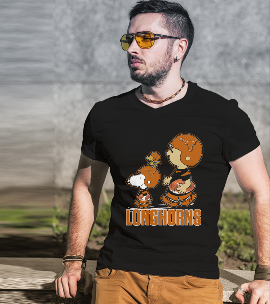 Texas Longhorns Snpfootball Peanuts Football Players T-Shirt
