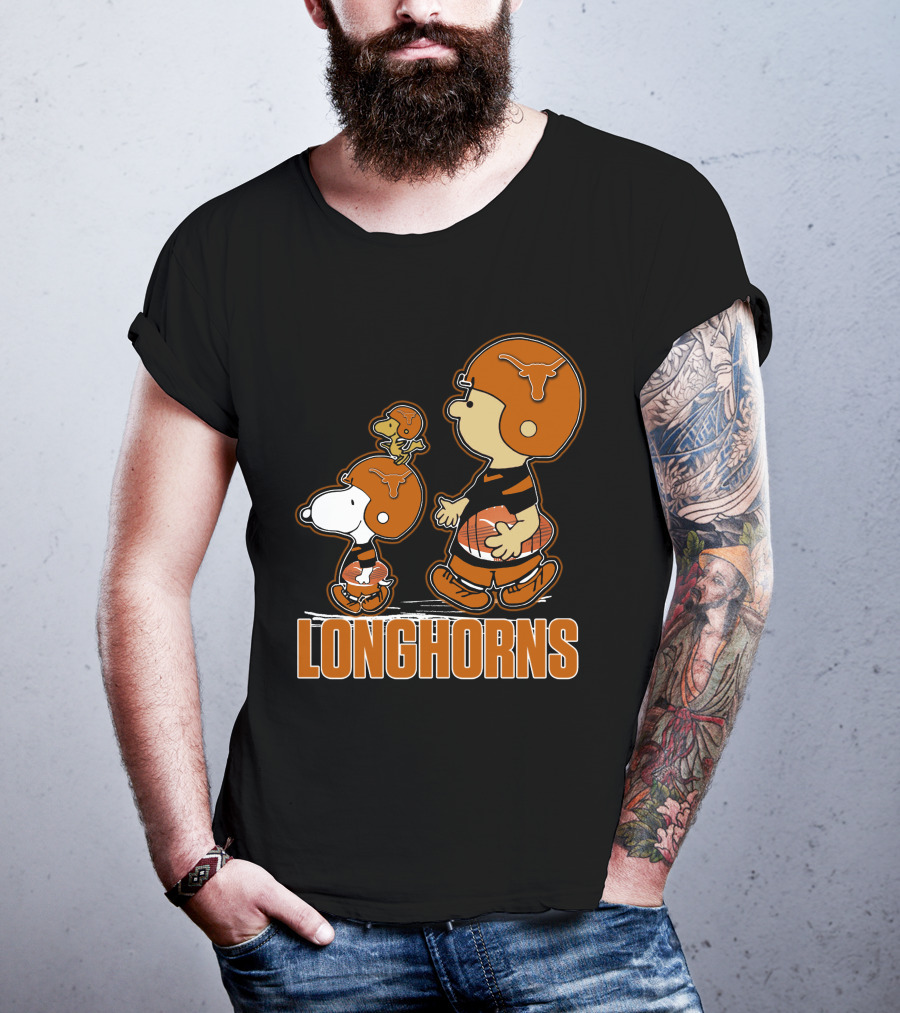 Texas Longhorns Snpfootball Peanuts Football Players T-Shirt