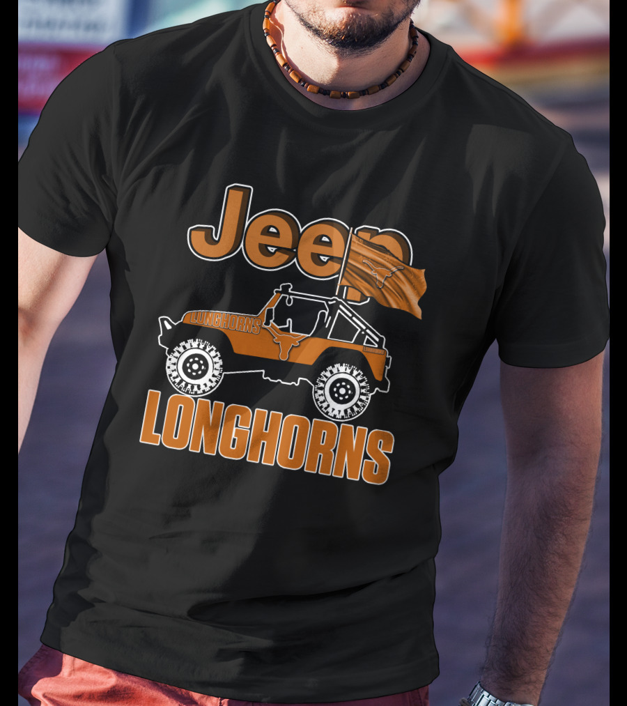 Jeep Longhorns Texas Flag Iconic T-Shirt