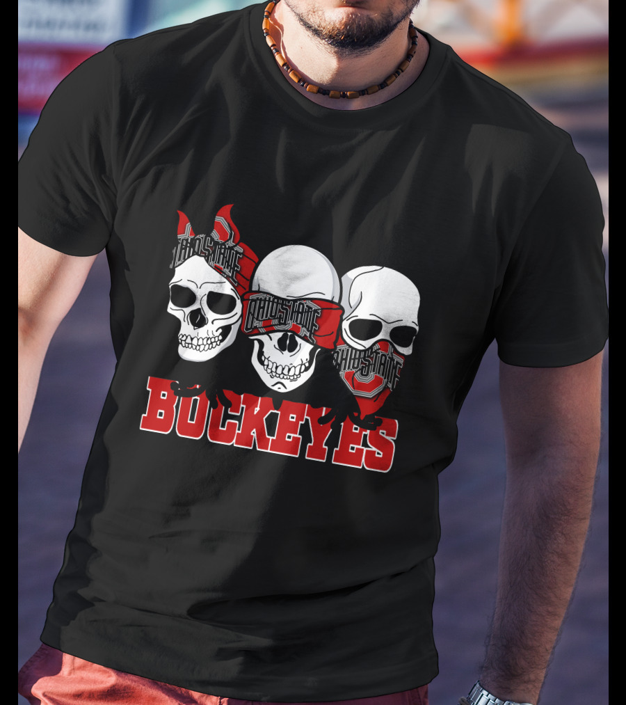 Ohio State Buckeyes Skull Trio T-Shirt