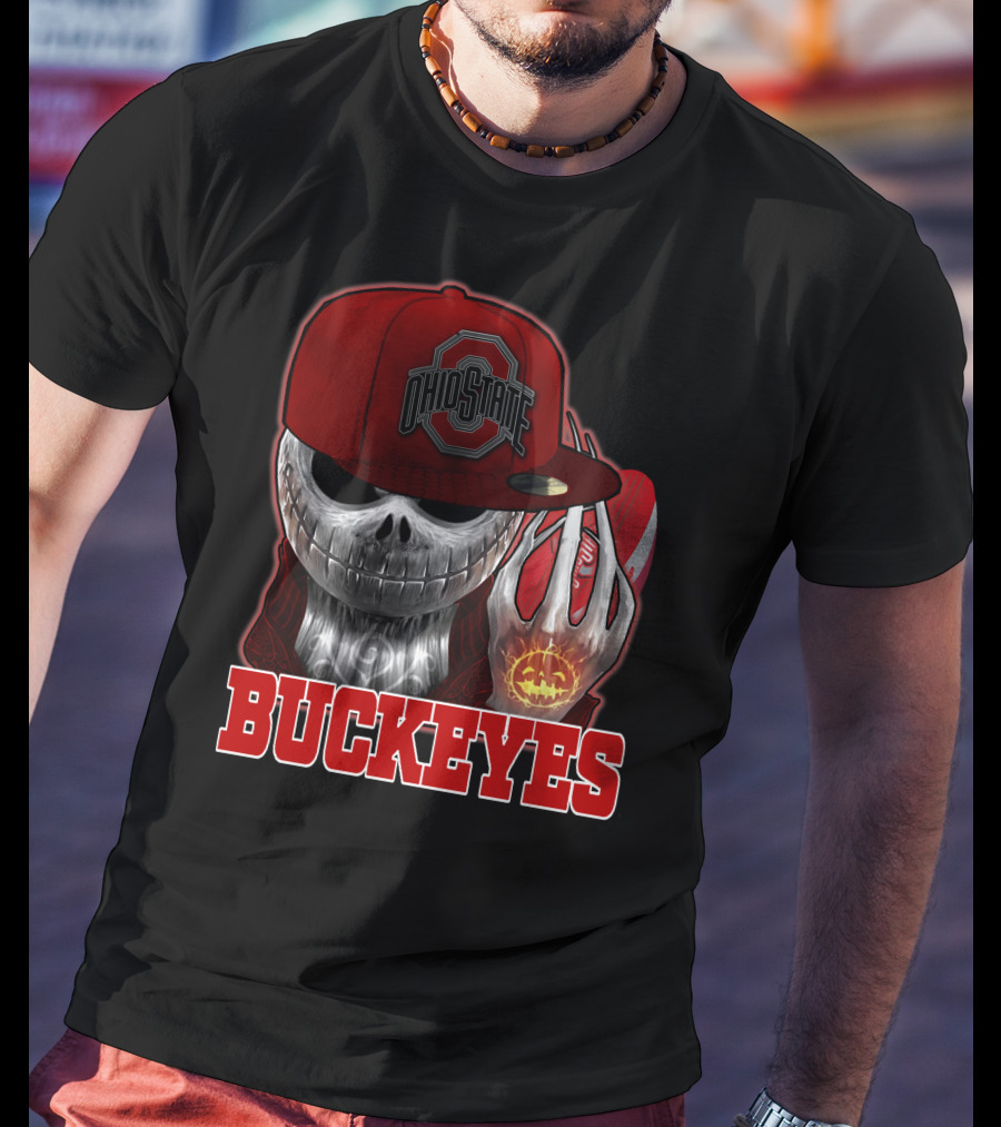Jackskull Ohio State Buckeyes Football Fan Gear T-Shirt