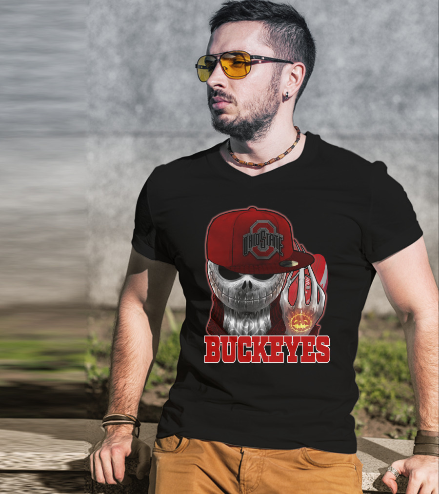 Jackskull Ohio State Buckeyes Football Fan Gear T-Shirt