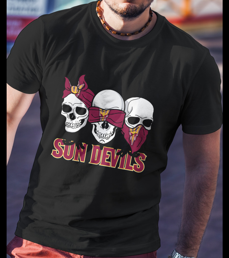 Sun Devils Skull Trio Bandana T-Shirt