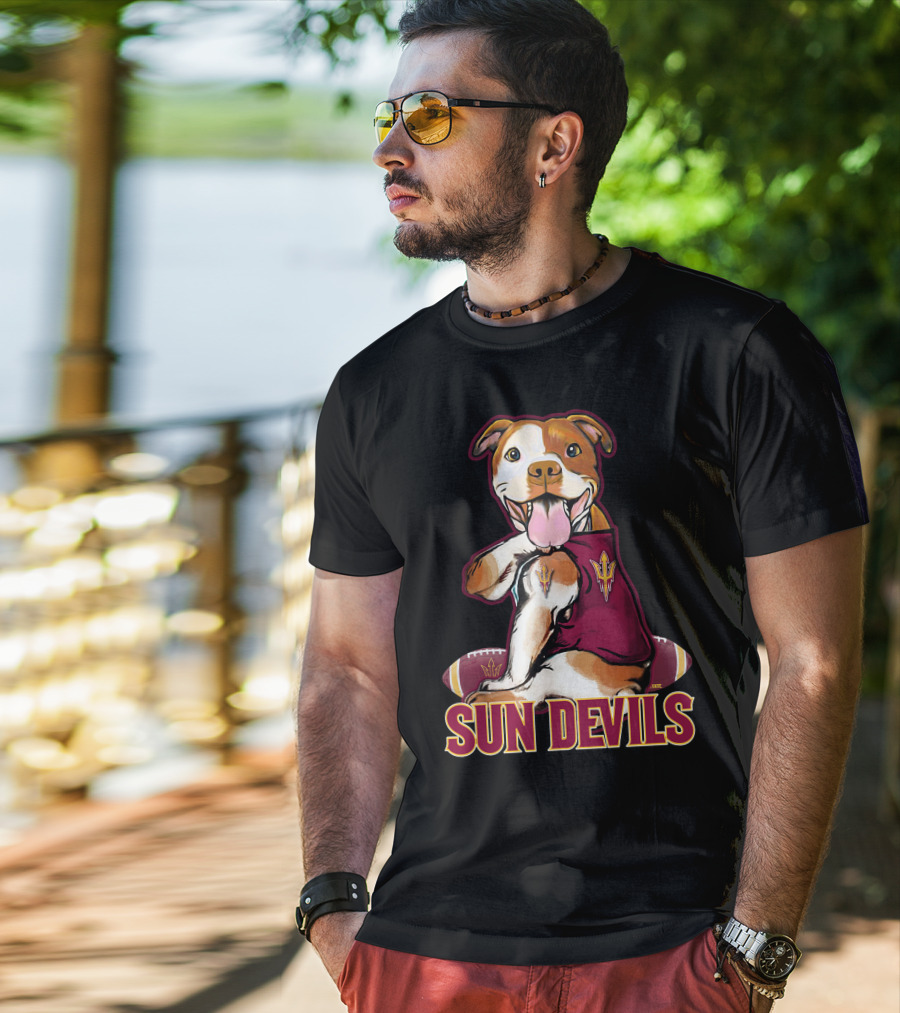 Pitbull Sun Devils Football Mascot T-Shirt