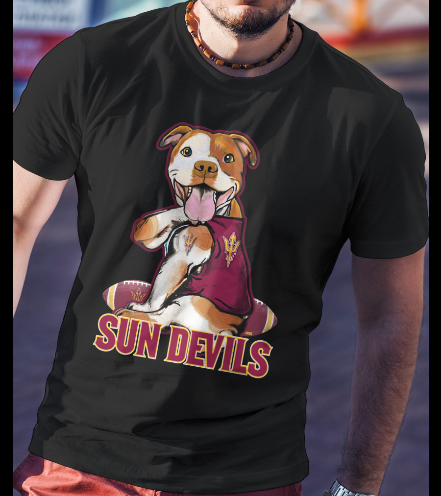 Pitbull Sun Devils Football Mascot T-Shirt