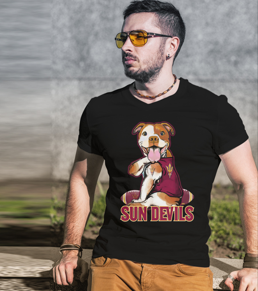 Pitbull Sun Devils Football Mascot T-Shirt