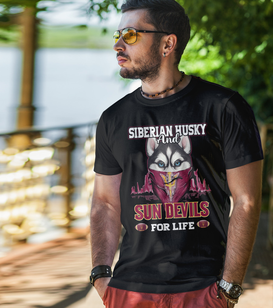Siberian Husky And Sun Devils For Life T-Shirt