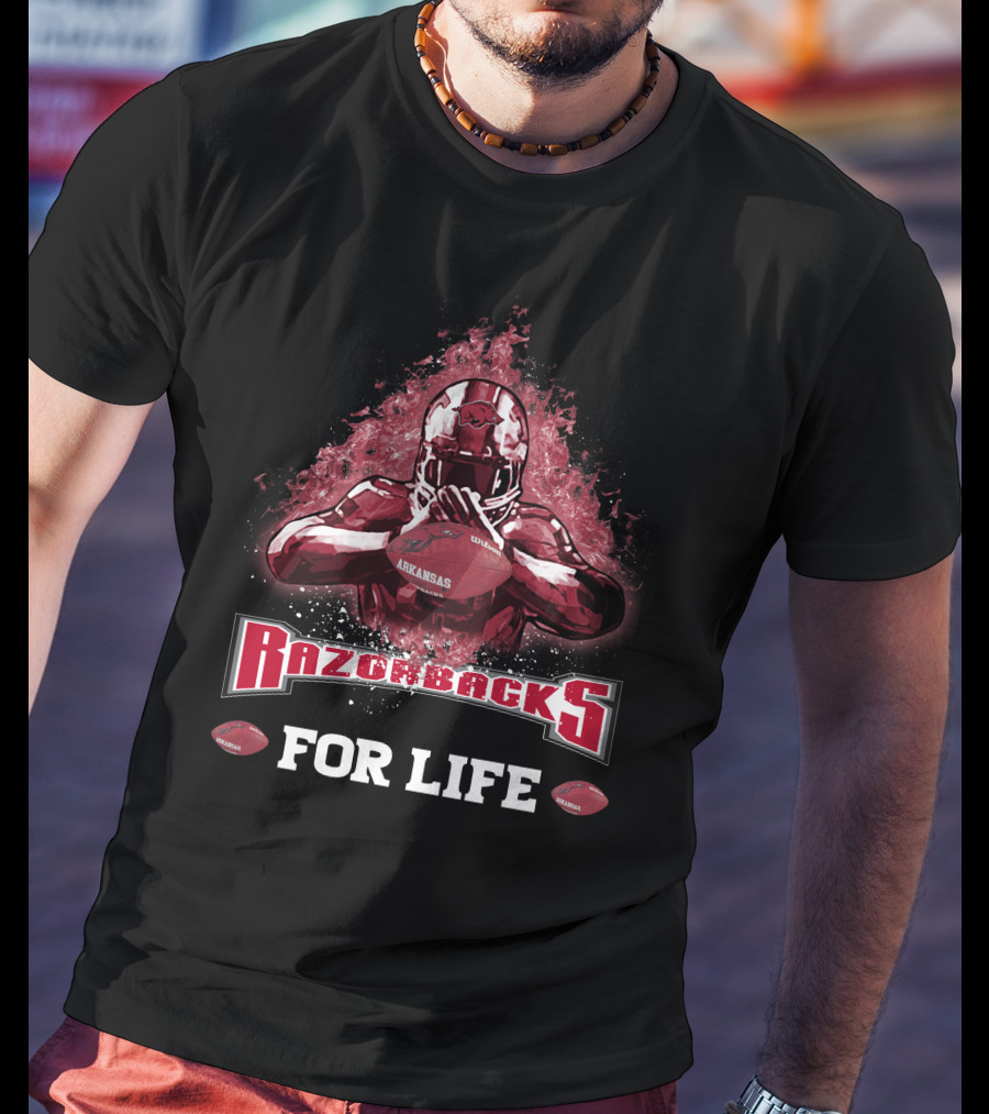 Razorbacks Arkansas Football For Life T-Shirt