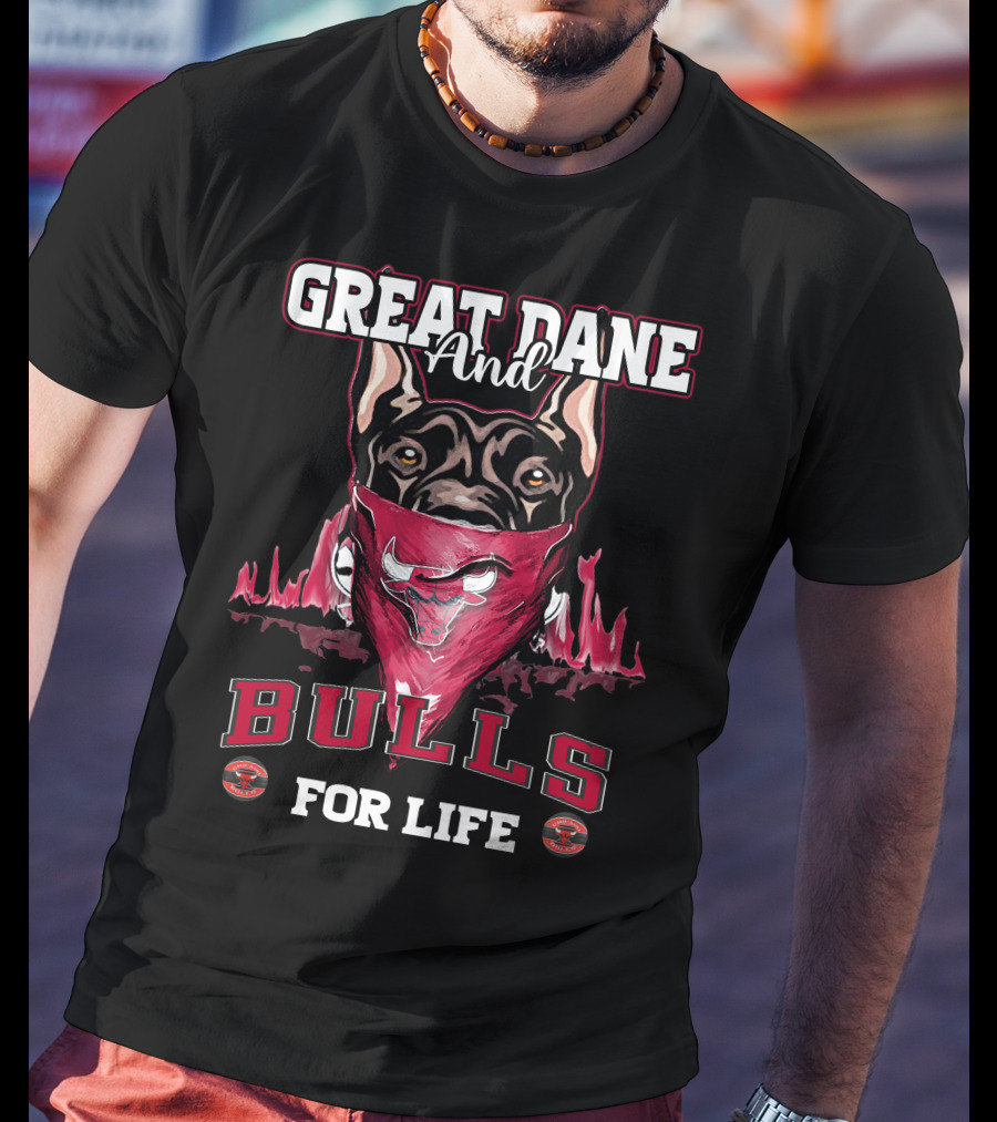 Great Dane And Bulls For Life T-Shirt