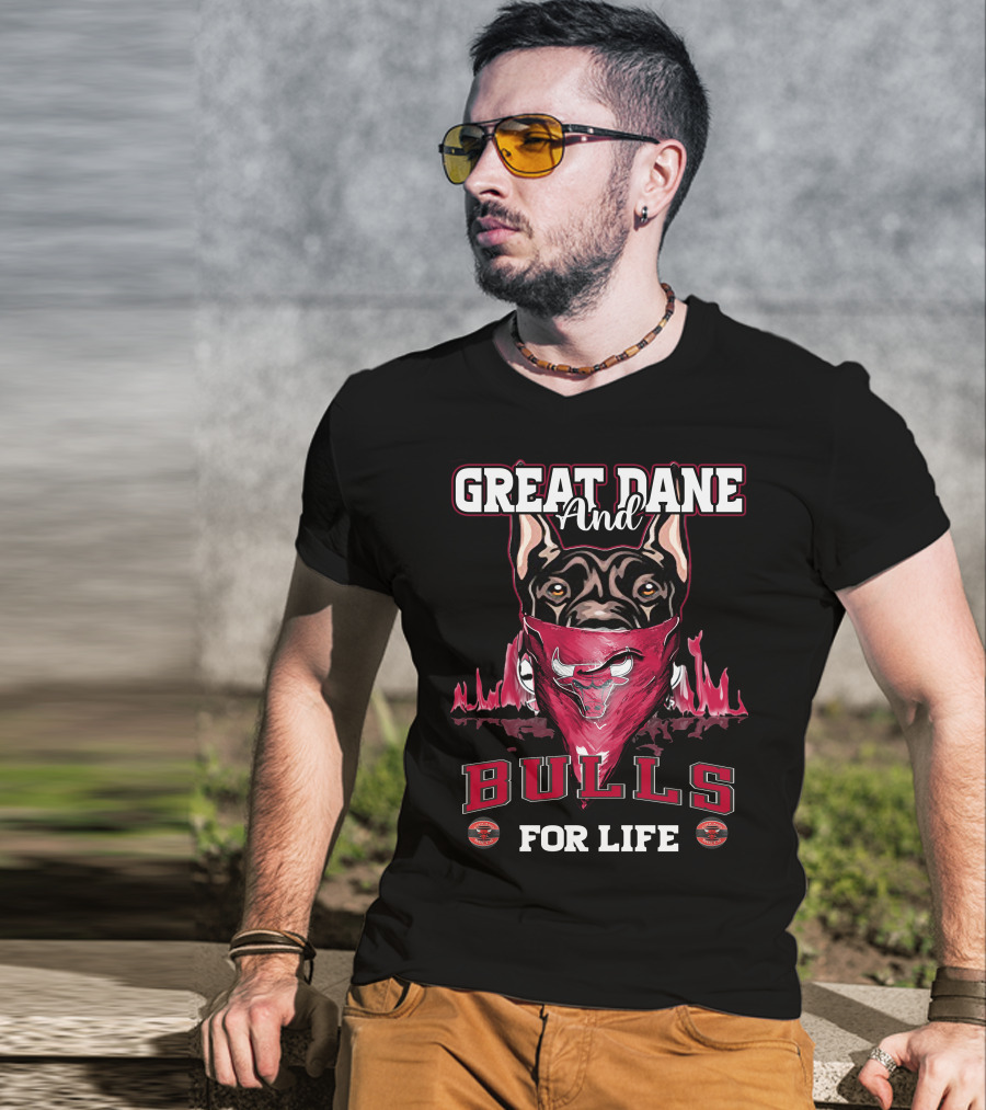 Great Dane And Bulls For Life T-Shirt