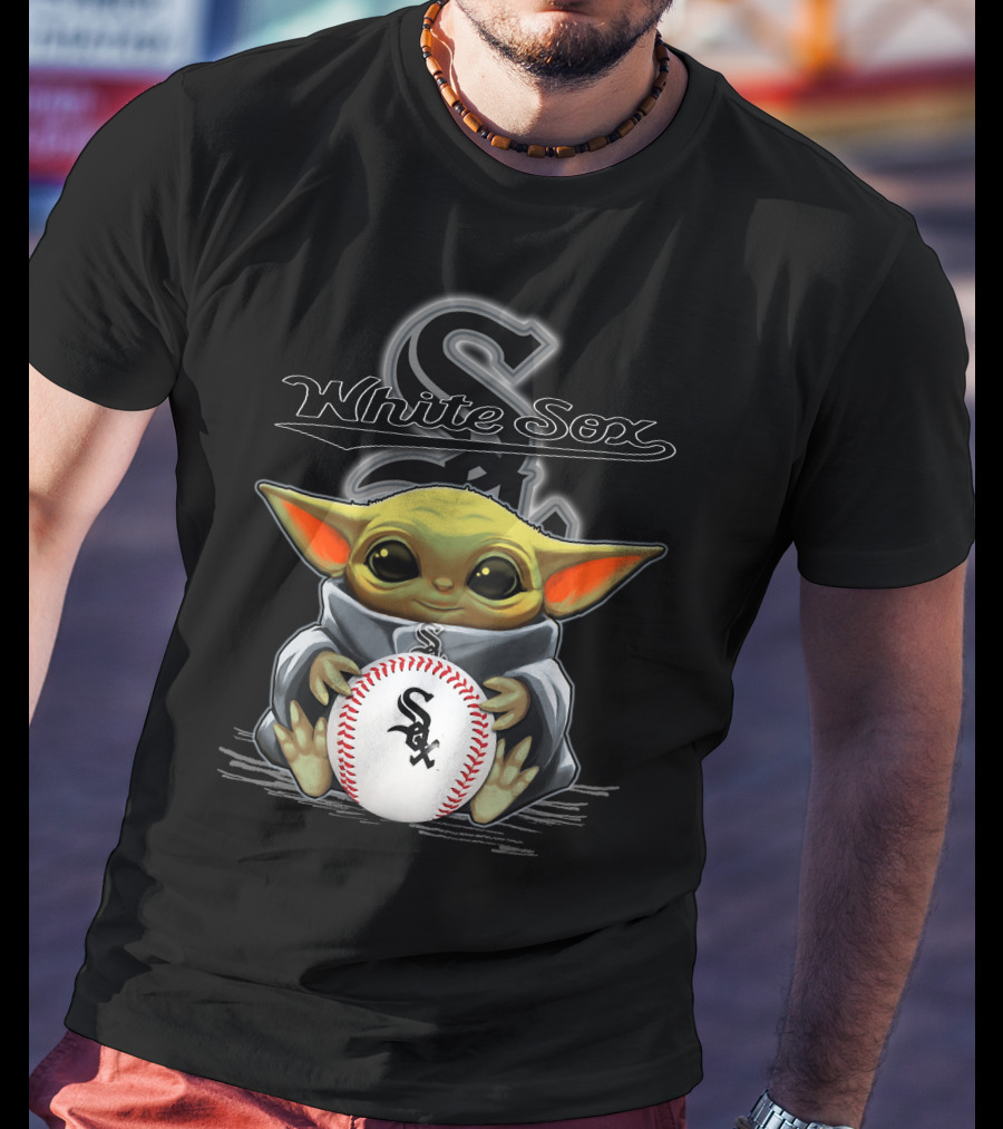 White Sox Yoda Baseball Sox Logo Star Wars Crossover T-Shirt
