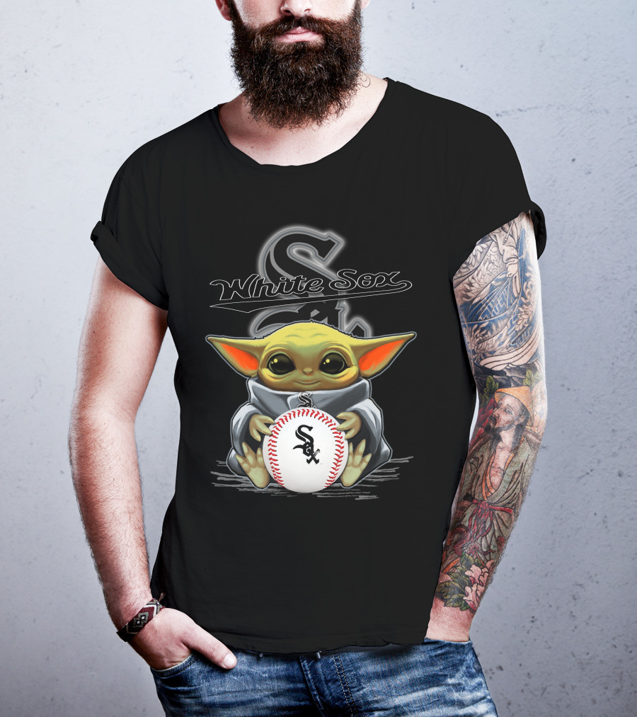 White Sox Yoda Baseball Sox Logo Star Wars Crossover T-Shirt