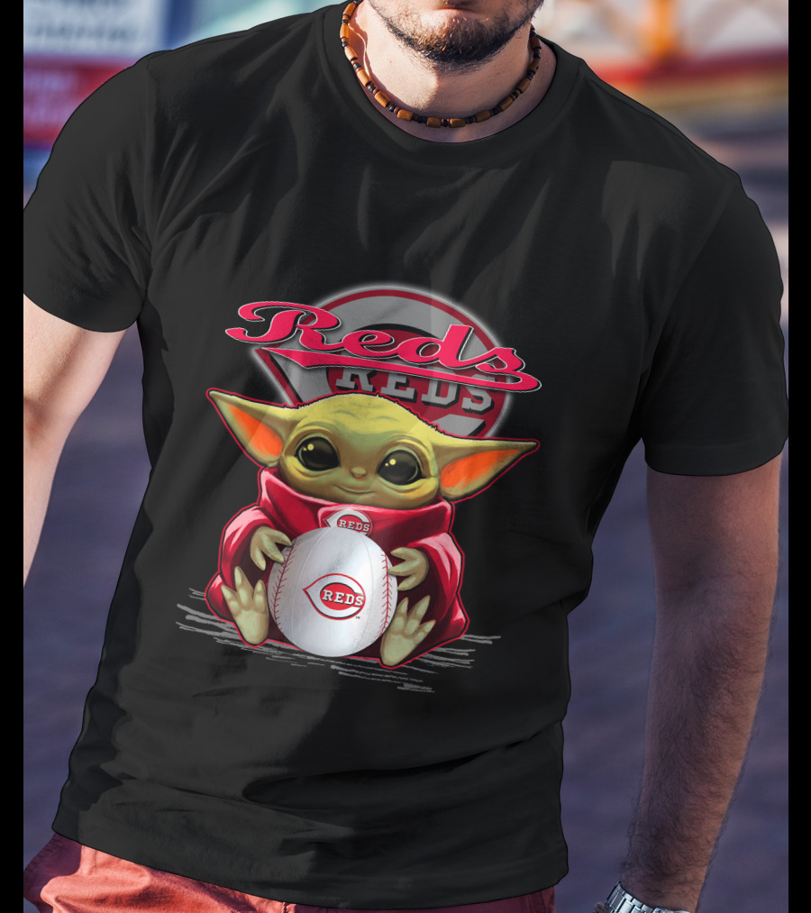 Cincinnati Reds Yoda Baseball Character T-Shirt