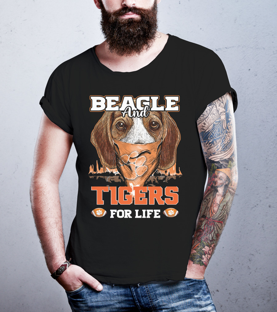 Beagle And Tigers For Life Clemson T-Shirt