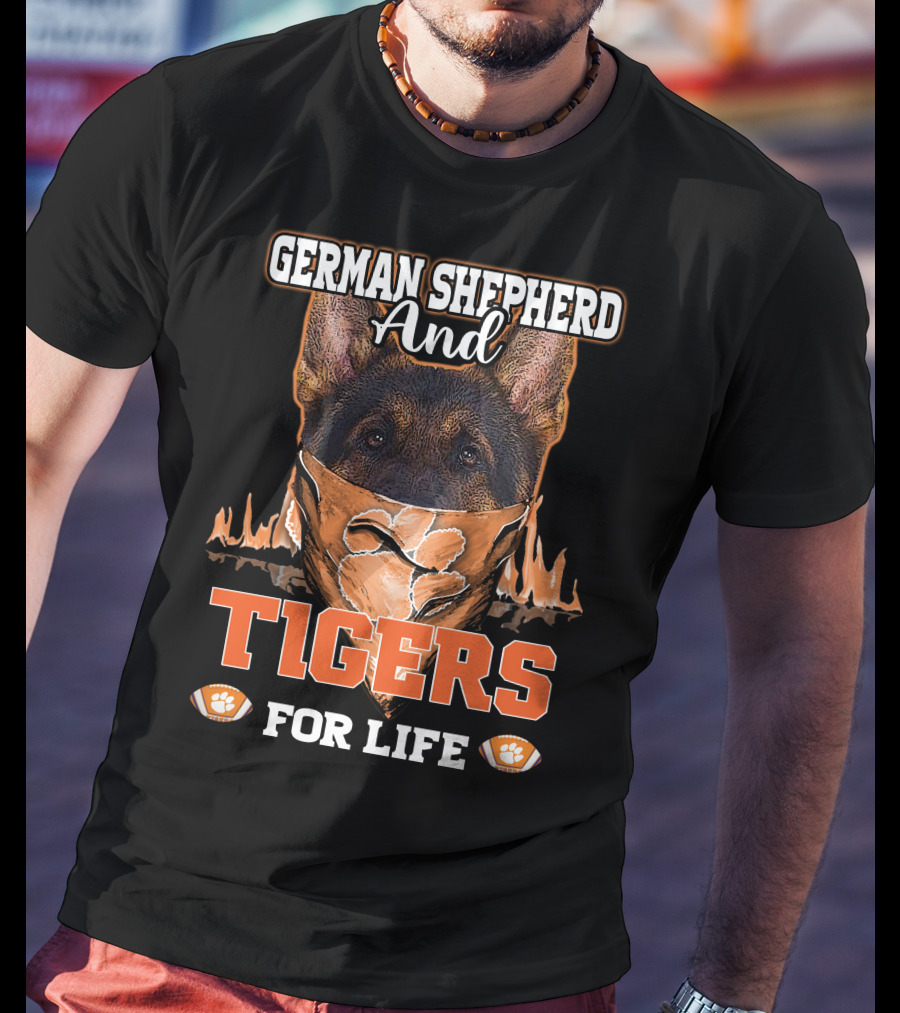 German Shepherd And Tigers For Life T-Shirt