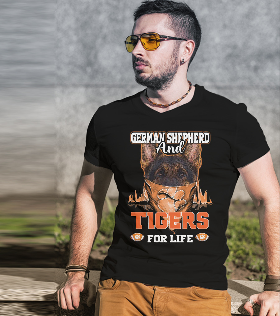 German Shepherd And Tigers For Life T-Shirt