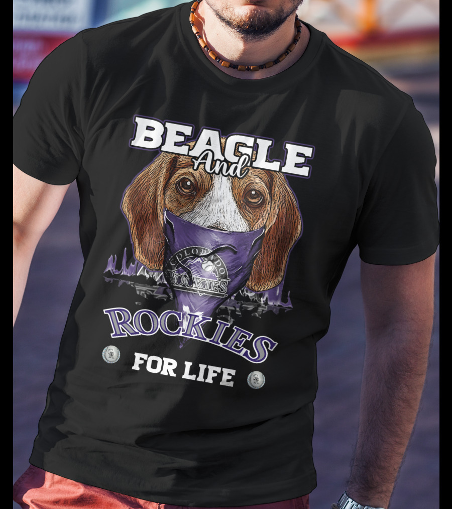 Beagle And Colorado Rockies For Life T-Shirt